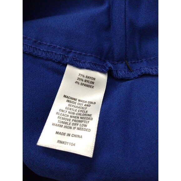 Crown & Ivy Royal‎ Blue New Double Scalloped Hem Blue stretch pull-on Skort 14W - Picture 5 of 11